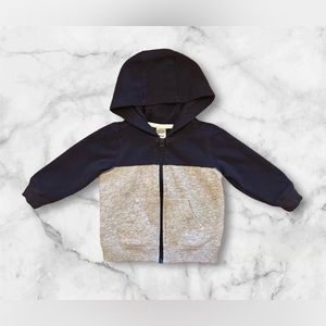 Carter’s Navy Blue & Gray Hooded Sweatshirt, Size 18M